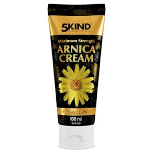 5kind – Crema de árnica para hematomas e hinchazón, 100 ml, máxima resistencia, acción rápida e intensiva, extracto de árnica montana, crema para moretones, masaje muscular natural para músculos y
