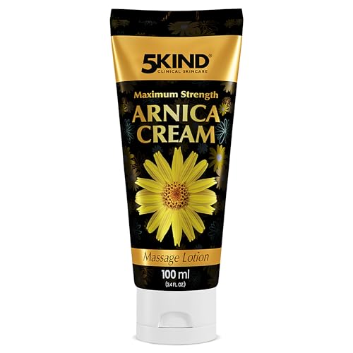 5kind – Crema de árnica para hematomas e hinchazón, 100 ml, máxima resistencia, acción rápida e intensiva, extracto de árnica montana, crema para moretones, masaje muscular natural para músculos y