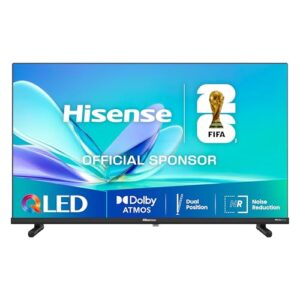 Hisense 32A5Q – QLED Smart TV 32 Pulgadas, Dolby Atmos, Modo Juego, Entrada USB Tipo C, Peana con Doble posición, Control por Voz Alexa, Función Compartir en TV, Auto Ordenación Canales TDT