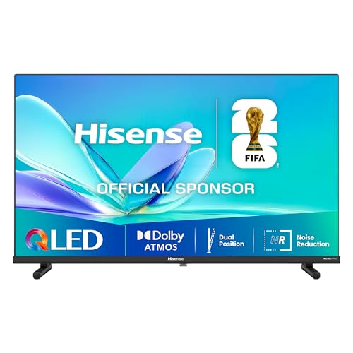 Hisense 32A5Q – QLED Smart TV 32 Pulgadas, Dolby Atmos, Modo Juego, Entrada USB Tipo C, Peana con Doble posición, Control por Voz Alexa, Función Compartir en TV, Auto Ordenación Canales TDT