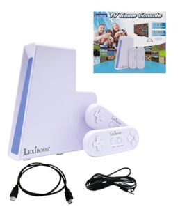 Lexibook, Consola de Juegos TV con 2 mandos inalámbricos, 250 Juegos, Gráficos de 32 bits, Conector TV, JG7440
