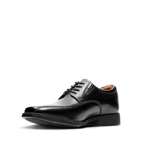 Clarks Tilden Walk, Zapatos para Hombre, Negro Black Leather 107, 43 EU