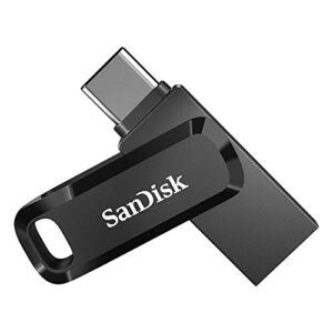 SANDISK Ultra Dual Drive Go, Memoria Flash 128 GB (con conectores USB Type-C y Type-A reversibles, para Android móviles, Tabletas, Macs y Ordenadores, hasta 400 MB/s) Negro