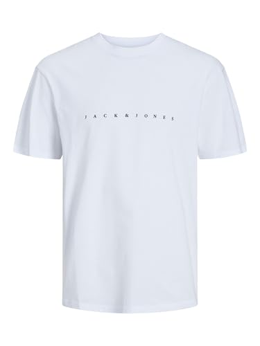 Jack & Jones Jjestar Jj Tee Ss Noos Camiseta, Hombre, Blanco, L
