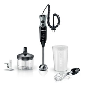 Bosch ErgoMixx – Batidora de mano, potencia750 W, 12+1 velocidades, con accesorios, color negro