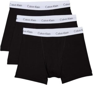 Calvin Klein Calzoncillos bóxer Hombre Pack de 3 Trunks Ropa interior, Negro (Black), M