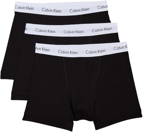 Calvin Klein Calzoncillos bóxer Hombre Pack de 3 Trunks Ropa interior, Negro (Black), M