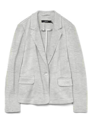 Vero Moda Vmjulia Ls Blazer Dnm Noos, Chaqueta Mujer, Grey, 36