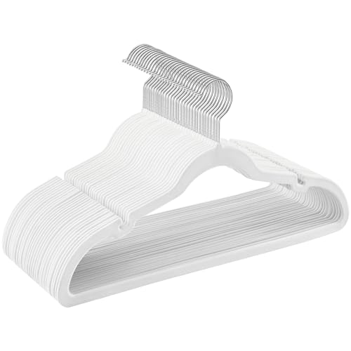 SONGMICS Perchas de Terciopelo, Juego de 30 Piezas, Antideslizantes