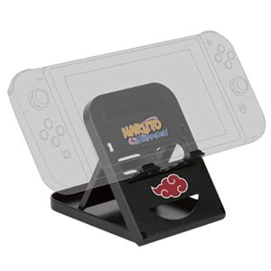 Konix Naruto Shippuden Soporte para Nintendo Switch, Switch 2, Smartphones y tabletas – Posición Ajustable – Diseño Akatsuki – Negro y Rojo
