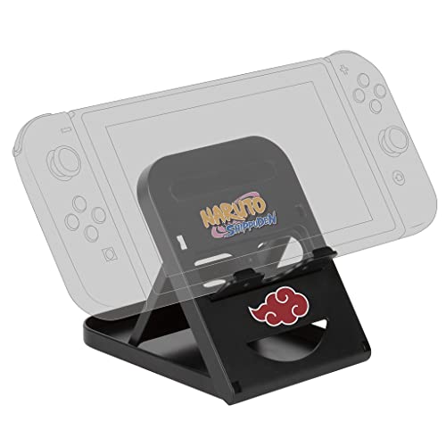 Konix Naruto Shippuden Soporte para Nintendo Switch, Switch 2, Smartphones y tabletas – Posición Ajustable – Diseño Akatsuki – Negro y Rojo
