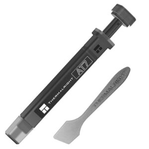 Thermalright AT7 – Pasta térmica para CPU (4,5 g, 12,9 W/mK, suave, fácil de distribuir, no conductora, para construcción de PC y repegado, con espátula de 4,5 g)